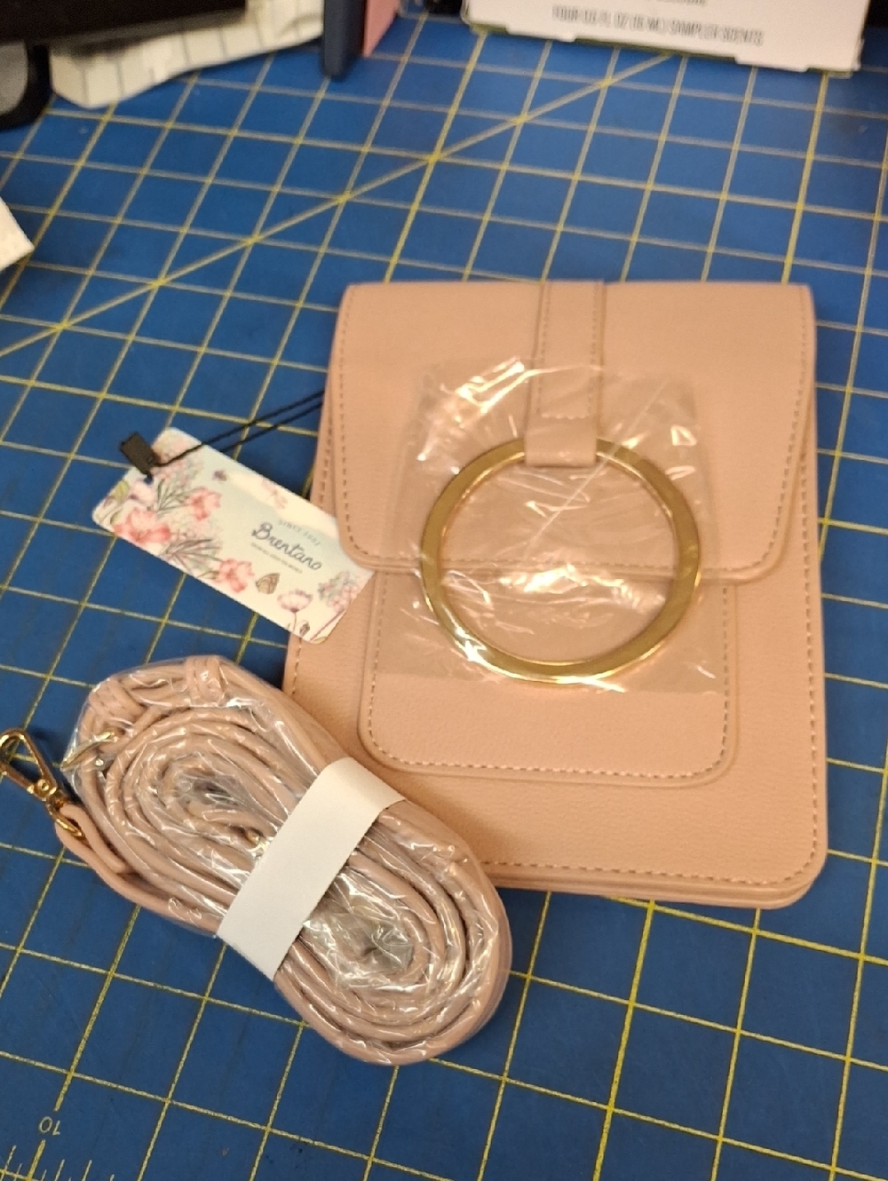 The Brentano Blush Matte Crossbody or Belt Bag 8x5.5
